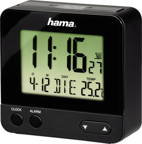 купить Hama 00113965 Funk Wecker Schwarz Alarmzeiten 1