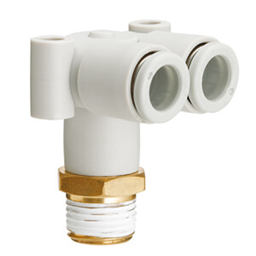 купить KQ2LU06-01AP SMC KQ2LU, One-touch Fitting White Color - Male Branch Connector