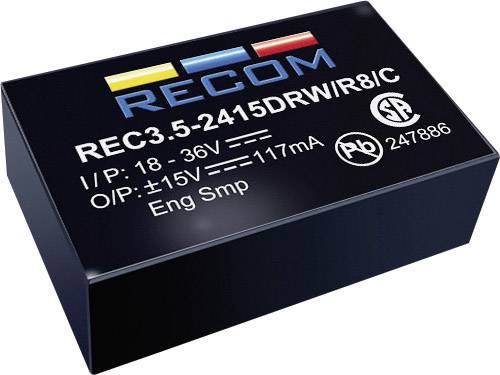 купить RECOM REC3.5-2412DRW/R10/A DC/DC-Wandler, Print 24