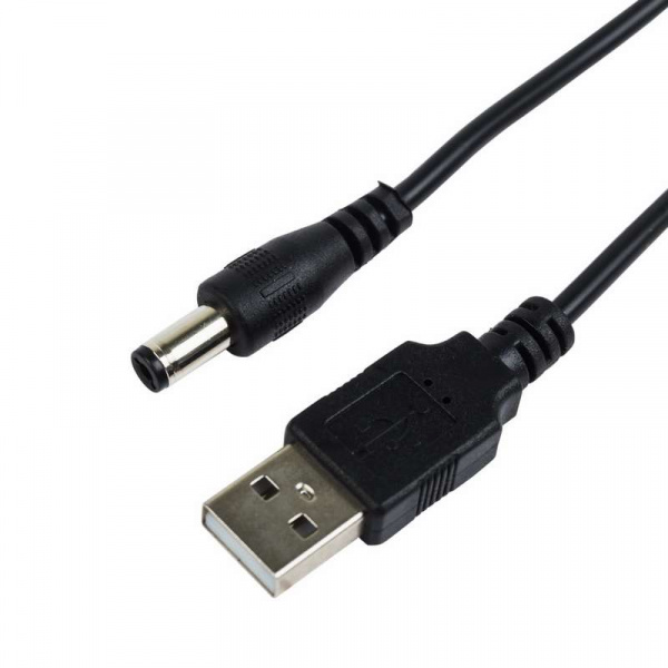 купить Кабель питания USB разъем 2.1х5.5 1.5м черн. Rexant 18-0231