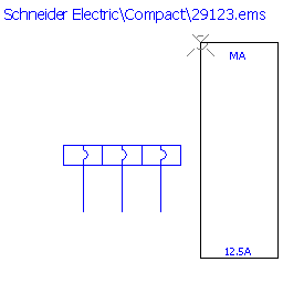 купить 29123 Schneider Electric trip unit - MA  12.5 A 3 poles 3d / NS100