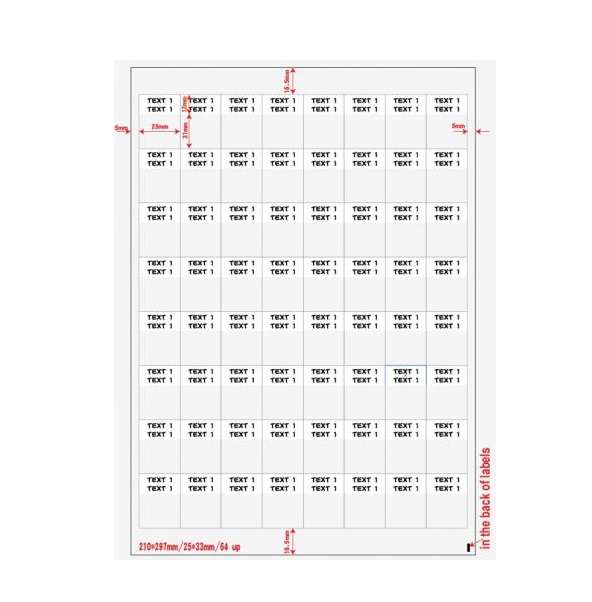 купить Комплект наклеек самоламинир. WMBL-25х33-A4L-WH для печ. на лазерн. принт. 25ммх33мм (1 лист-64 наклейки) Hyperline 43989