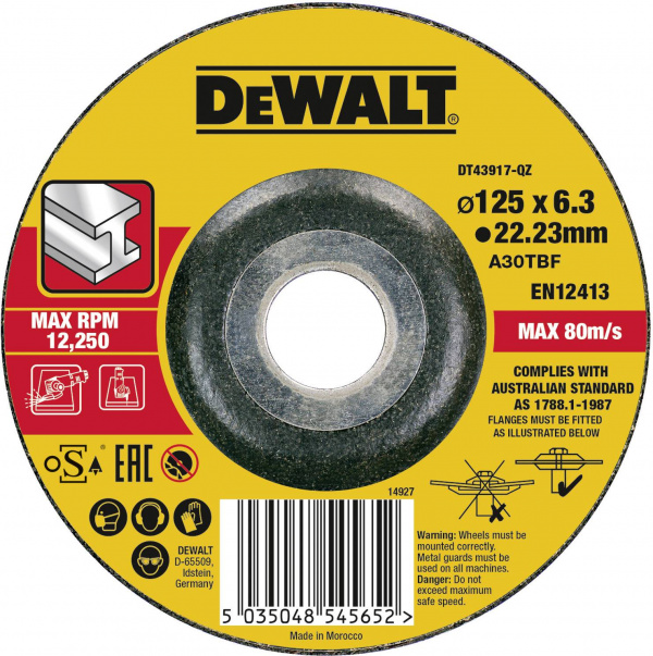 купить Schruppscheibe gekroepft 1 Stueck   Dewalt DT43917 D