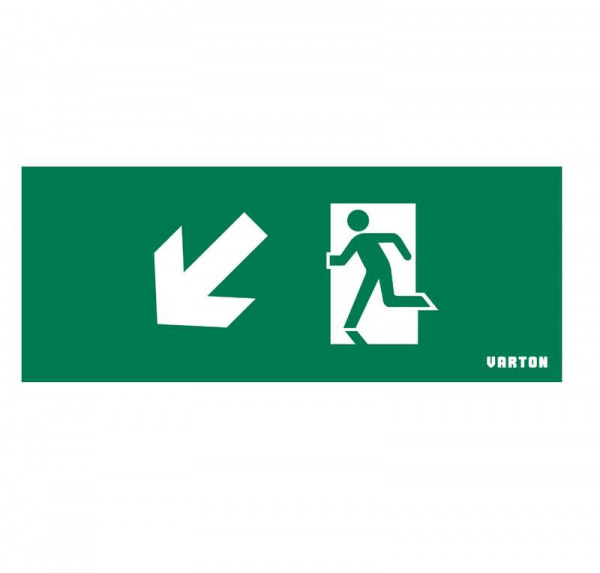 купить Знак "фигура/стрелка влево вниз" для аварийного светильника IP20 VARTON V1-R0-70354-21A01-2019