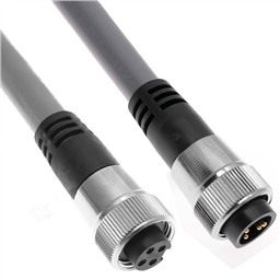 купить MINH-4MFPF-40-SS Mencom PVC Cable - 14 AWG - 600 V - 15A - NA Color Code / 4 Poles Male-Female Straight Plug 40 ft