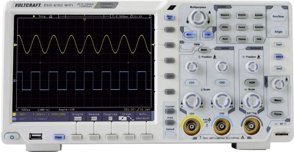 купить VOLTCRAFT DSO-6102WIFI Digital-Oszilloskop  100 MH