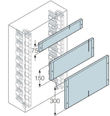 купить Панель глухая H=150мм для шкафов Gemini (размер 4-5) ABB 1SL0326A00