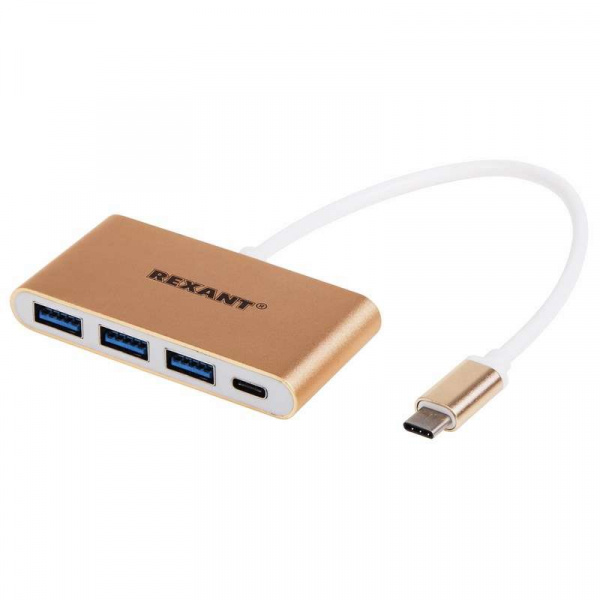 купить Разветвитель USB 3.1 Type-C на 4 порта (Type-C/3.0/2.0X2) Rexant 18-4141
