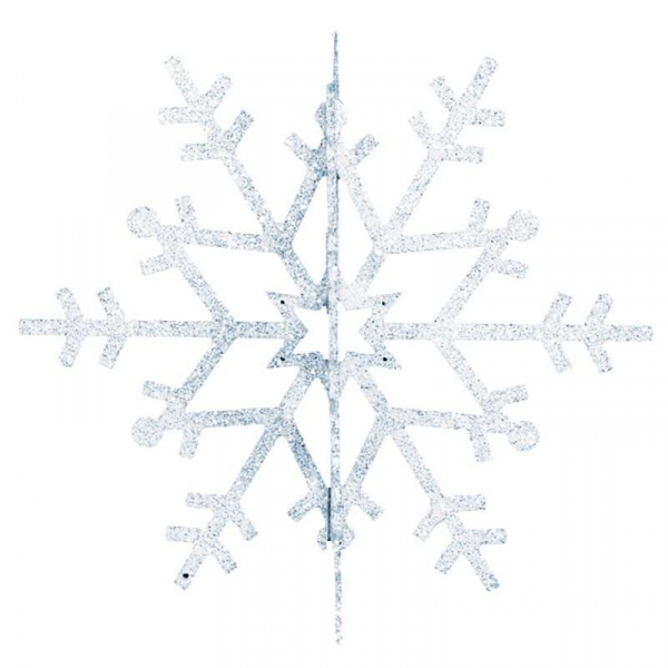 купить Фигура елочная "Снежинка резная 3D" 61см серебр. (уп.6шт) Neon-Night 502-366