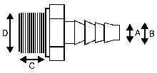 купить Lilie 73412 Schraubtuelle gerade   13 mm (1/2") d