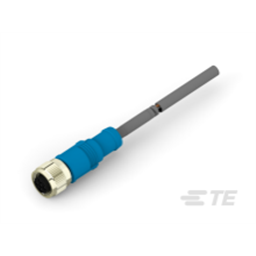 купить T4151320002-007 TE Connectivity M12  Cable Assembly Single Ended Female Straight / 10000 mm PUR Cable, 2 wire / UNShielded