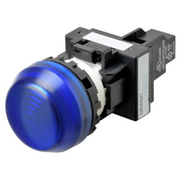 купить M22N-BG-TAA-AC Omron Indicator (Cylindrical 22-dia.), Cylindrical type (22/25 mm dia.), Plastic semi-spherical, Lighted, LED, Blue, 24 VAC/VDC, Screw terminal (M3.5), IP66