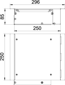 купить Секция монтажная для каб. канала OKA 250х300х85мм OKB WD 25085 сталь OBO 7403890