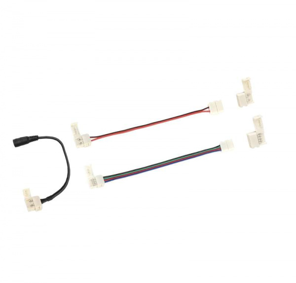 купить Комплект коннекторов "Сделай сам" для MONO и RGB светодиодной ленты ECO 8мм (уп.9шт) ИЭК LSCON-8-SET9