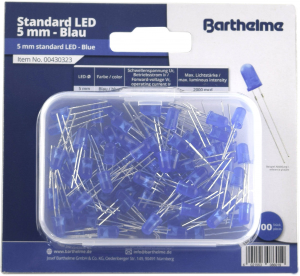 купить Barthelme  LED-Sortiment  Blau Rund 5 mm 2000 mcd