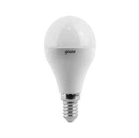 купить Лампа светодиодная 6.5Вт шар 4100К белый E14 550лм 150-265В GAUSS 105101207