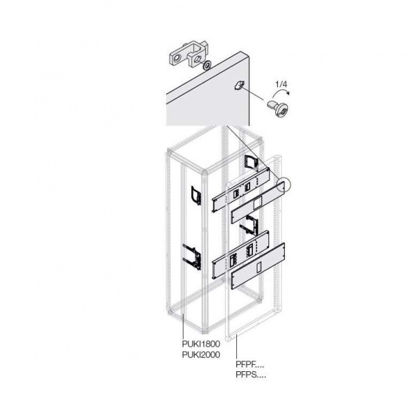 купить Комплект горизонт. T6 3P FIX поворот. рук. W=800мм ABB 1STQ007882A0000