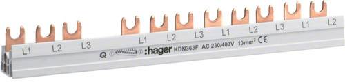 купить Hager KDN363F Phasenschiene    3polig  63 A