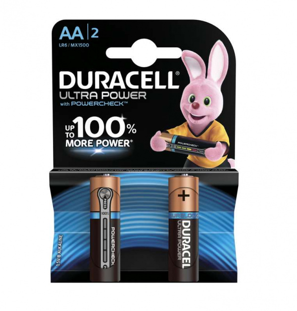 купить Элемент питания алкалиновый LR6-2BL Ultra Power (блист.2шт) Duracell Б0038759