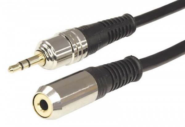 купить Шнур 3.5 Stereo Plug - 3.5 Stereo Jack 3м (GOLD) металл Rexant 17-4025