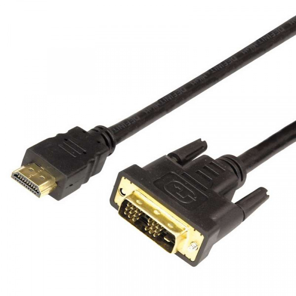 купить Шнур HDMI - DVI-D gold 2м с фильтрами Rexant 17-6304