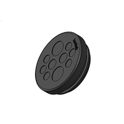 купить 50560 Icotek KEL-DP 32|10 B bk / Cable entry plate, round, pluggable, for wall thickness 2.8 - 4 mm, IP65