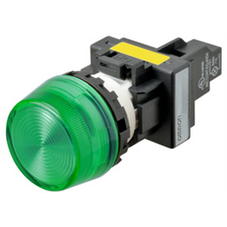купить M22N-BP-TGA-GE Omron Indicator (Cylindrical 22-dia.), Cylindrical type (22/25 mm dia.), Plastic projected, Lighted, LED, Green, 200 VAC, Screw terminal (M3.5), IP66