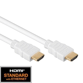 купить Q7151834 Schrack Technik HDMI 1.4 Kabel, 2x HDMI19 Typ A Stecker, gold, weiß - 3m