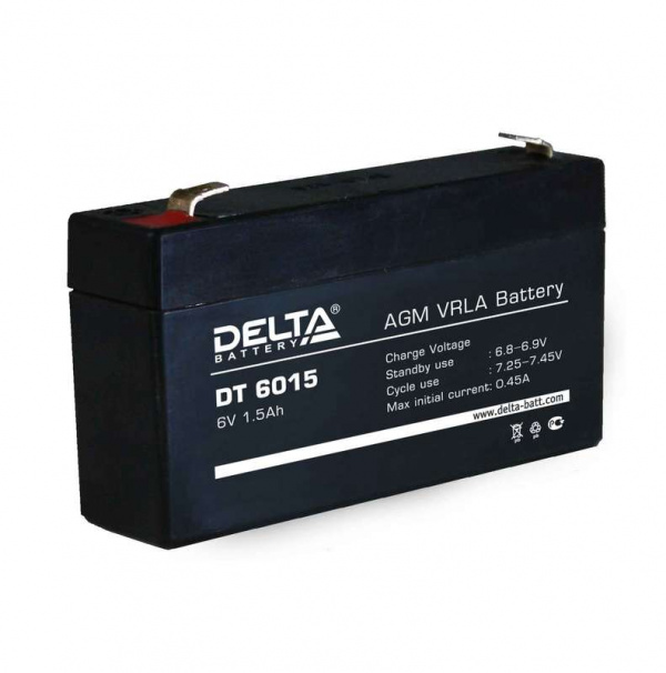 купить Аккумулятор 6В 1.5А.ч Delta DT 6015