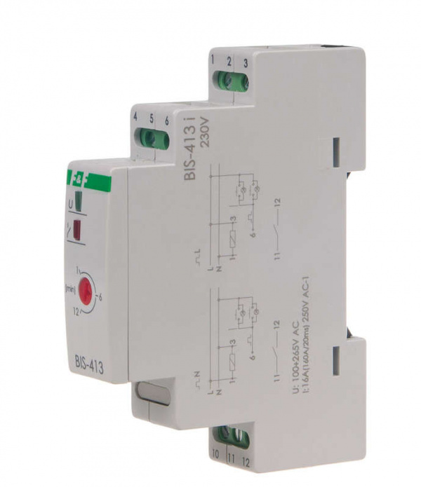 купить Реле импульсное BIS-413i (установка на DIN-рейку; с встроенным таймером; для нагрузки с больш. пусков. током (160А/20мс)) F&F EA01.005.019