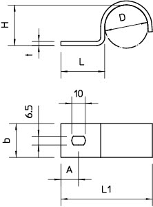 купить Скоба креп. металл. с одной лапкой 40мм 822 40 V4A OBO 1013911