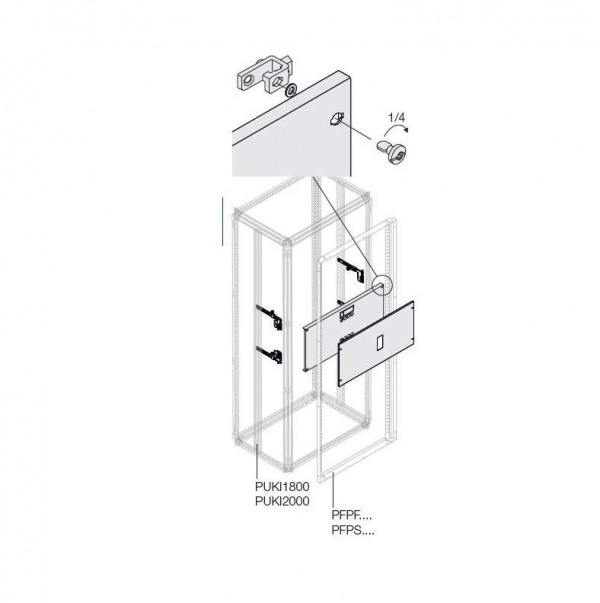 купить Комплект верт. XT4 3-4P выкат. W=600мм ABB 1STQ007975A0000