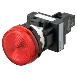 купить M22N-BN-TRA-RB Omron Indicator (Cylindrical 22-dia.), Cylindrical type (22/25 mm dia.), Plastic flat, Lighted, LED, Red, 12 VAC/VDC, Screw terminal (M3.5), IP66