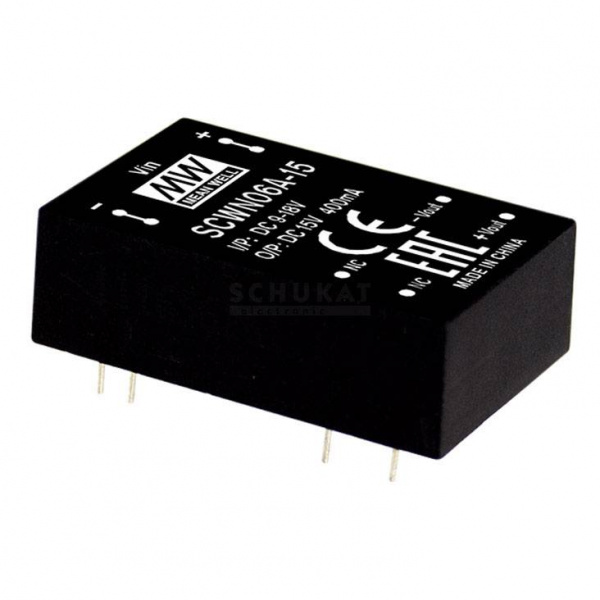 купить Mean Well SCWN06B-15 DC/DC-Wandlermodul   400 mA 6