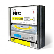 купить Носители информации Mirex DVD-R 4,7 Гб 16x slim case 5 pack (UL130003A1F)