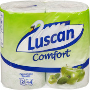 купить Бумага туалетная Luscan Comfort 2сл бел с зел тисн аром 100%цел 21,9м4р/уп