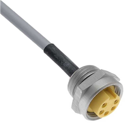 купить MINDD-5FR-3M Mencom PVC Cable - 22/24 AWG - 300 V - 4A / 5 Poles Female Straight Front Mount Receptacle 3 m