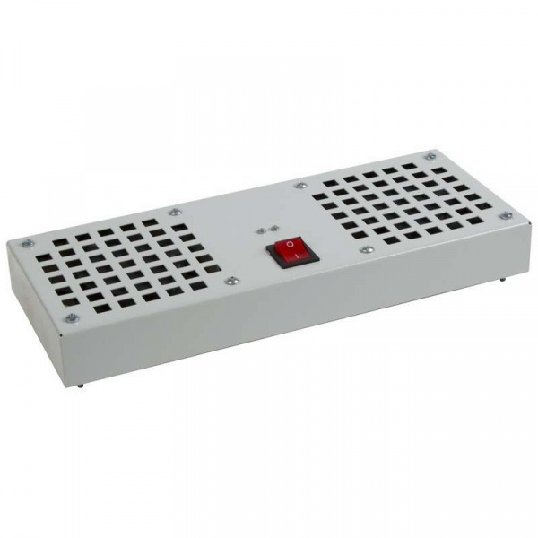 купить Модуль вентиляторный потолочный с 2-мя вентиляторами без термостата для настенных шкафов Rexant 04-2606