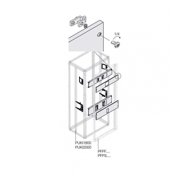 купить Комплект горизонт. уст. XT3 3/4P PLUG W=400мм ABB 1STQ007811A0000