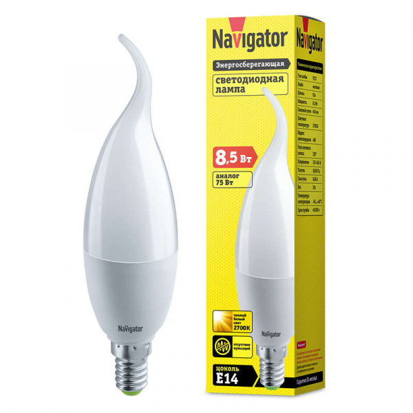 купить Лампа светодиодная 61 330 NLL-FC37-8.5-230-2.7К-E14-FR Navigator 61330