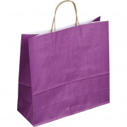 купить Пакет подарочный Пакеты из крафт-бумаги Сумка Фиолетовая 32х12х32 см