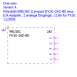 купить 221265 Mitsubishi Interface adapter, 2 analog inputs, 12bit for FX3G