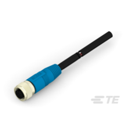 купить T4161310008-001 TE Connectivity M12  Cable Assembly Single Ended Female Straight / 500 mm PVC Cable, 8 wire / Shielded