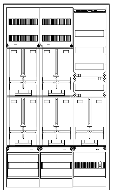 купить IDAA331184 Schrack Technik Zählervert. 4 ZP 1400x800x210mm, 1xTSG, 1xVF mit 5xHS 12TE