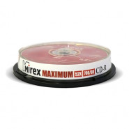 купить Носители информации Mirex CD-R MAXIMUM 52x cake box 10 (UL120052A8L)