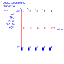 купить 1200659549 Molex M12 Double-Ended Cordset, Female - Male / Cordset M12 5 pole A Code Female Straight to Male Straight WSOR Length 20.0m Length