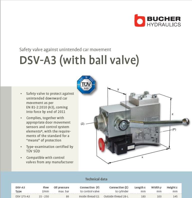 Предохранительный клапан DSV-A3_англ