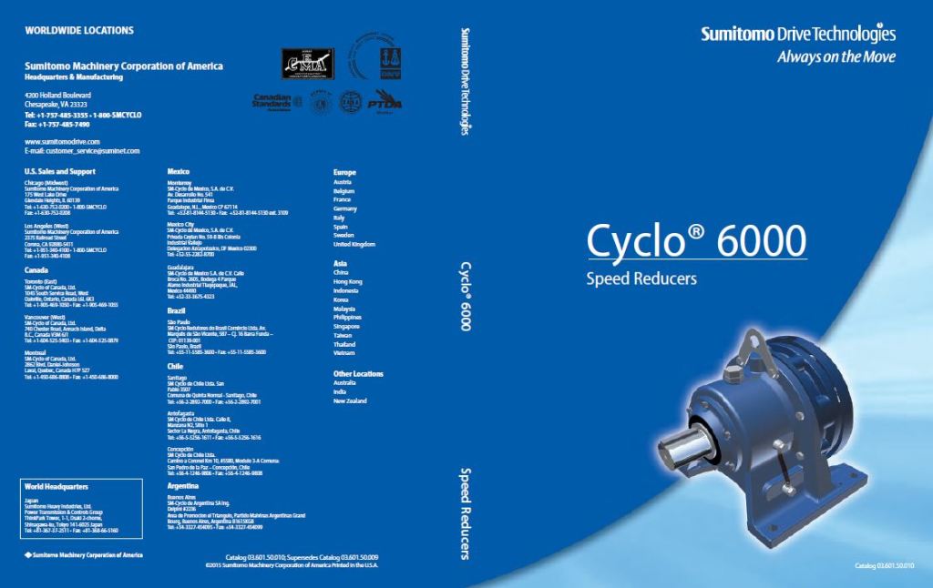 Соосные редукторы Sumitomo Cyclo 6000