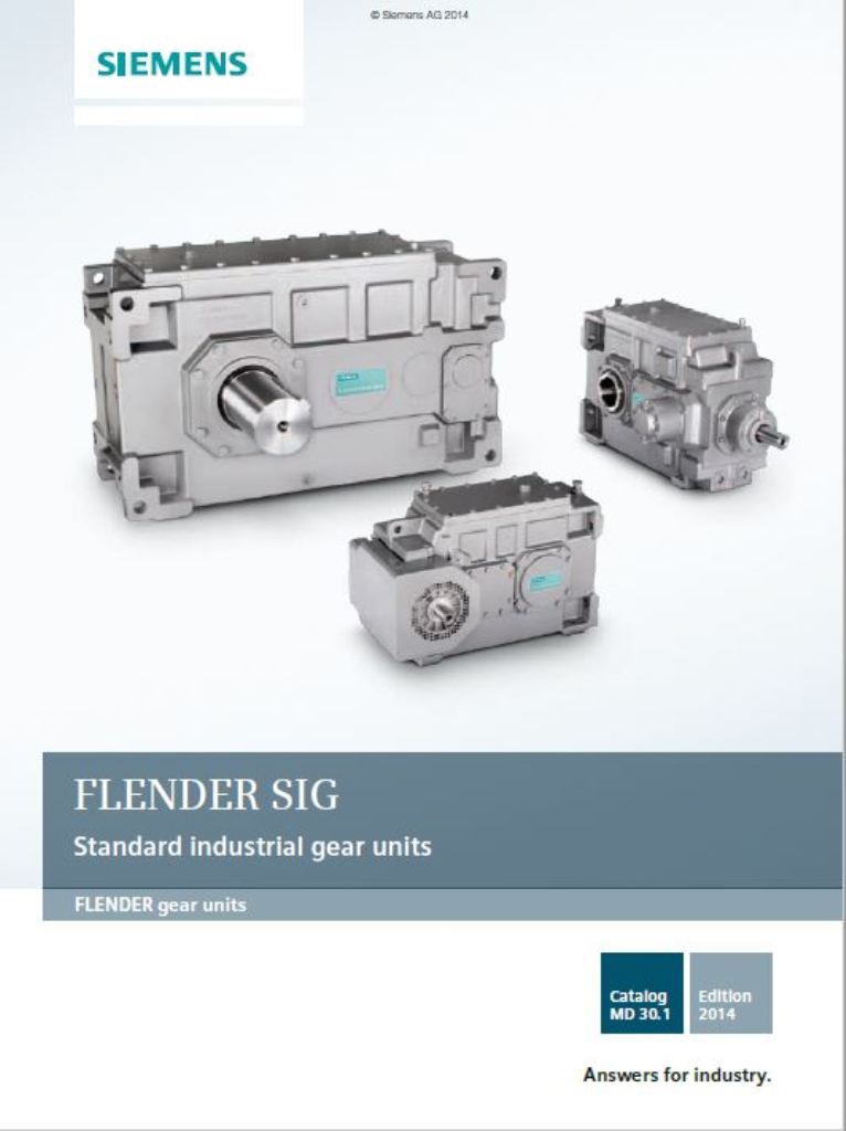 Цилиндрические и коническо-цилиндрические редукторы FLENDER серии SIG_англ