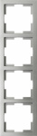 GAO 4fach Rahmen  Modul Silber EFT004silver
